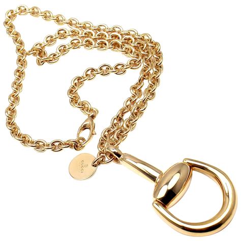 gucci horsebit long necklace|gucci horsebit bracelet gold.